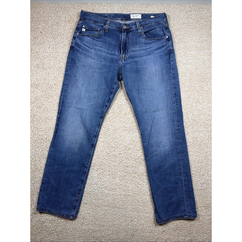 AG Adriano Goldschmied Everett Jeans Mens 34x30 Blue Denim Slim Straight Leg